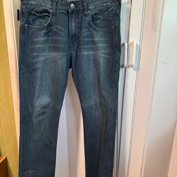 QUIKSILVER JEANS SIZE 32 SLIM TAPERED LEG 100% COTTON - Picture 4 of 4